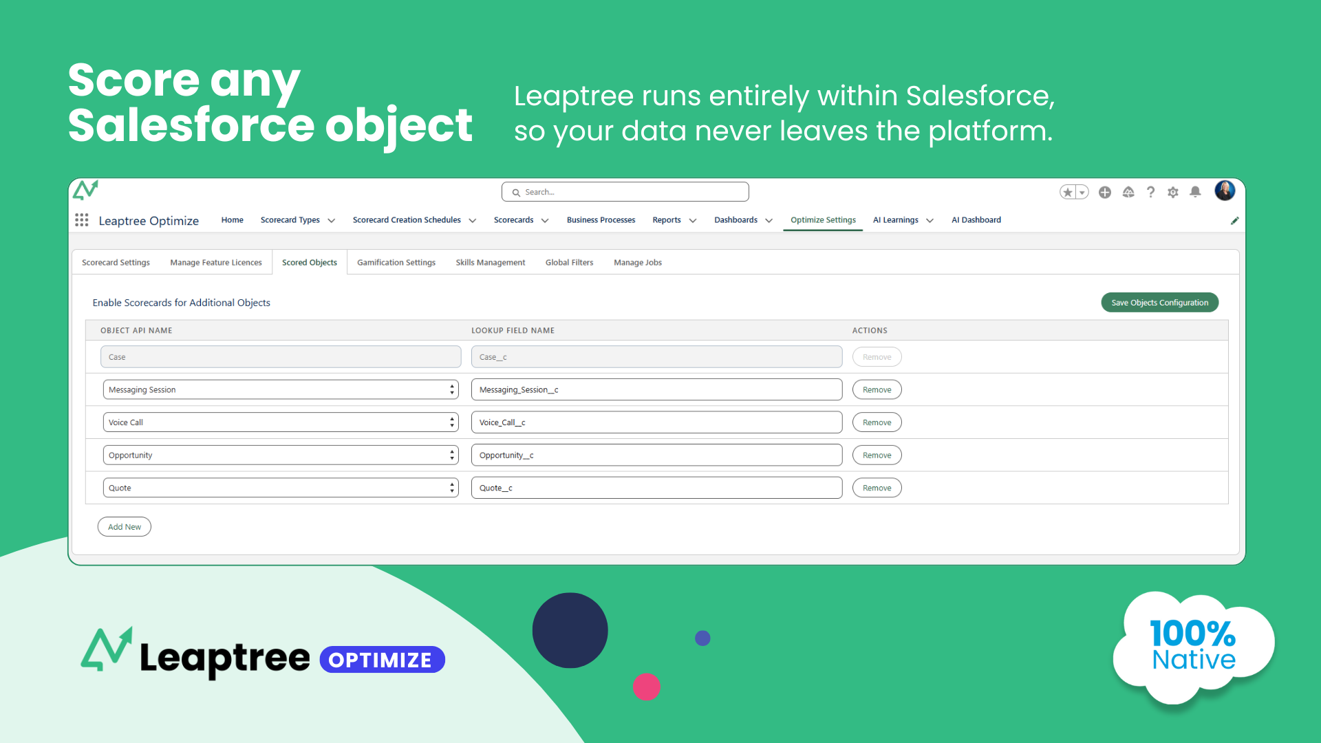screenshot of Leaptree Optimize